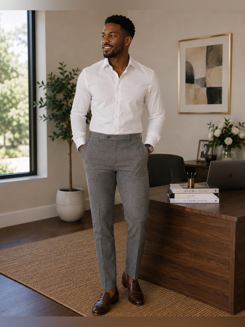 Goodfellow & Co Men's Gray Slim Trousers in Size 30x32